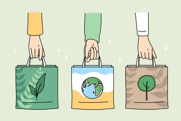 El cuidado ecológico y el concepto de cosas ecológicas. — Vector de stock