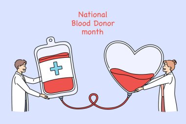 Ulusal kan bağışı ay konsepti