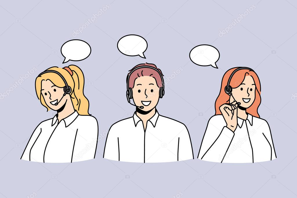Customer service and call center concept