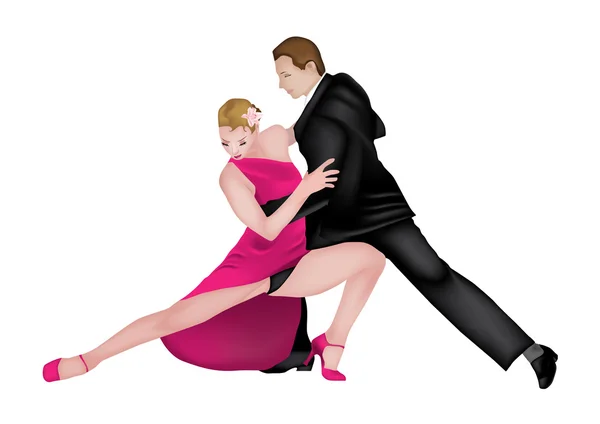 Tango dancers — Stock Vector