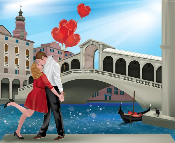 Saint Valentine in Venice — Stock Vector