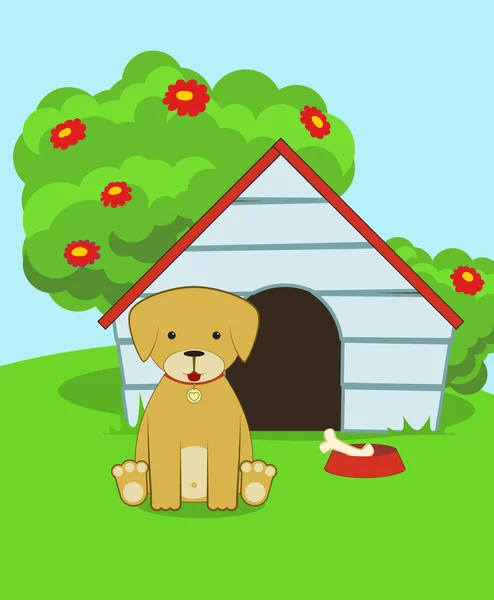 Hond kennel — Stockvector