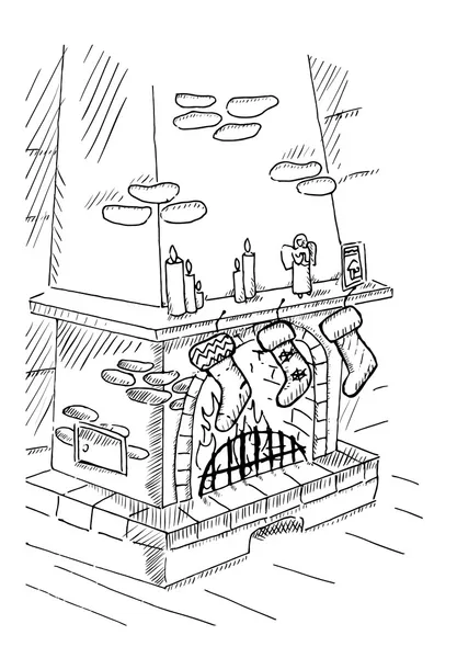 Fireplace Stock Vector