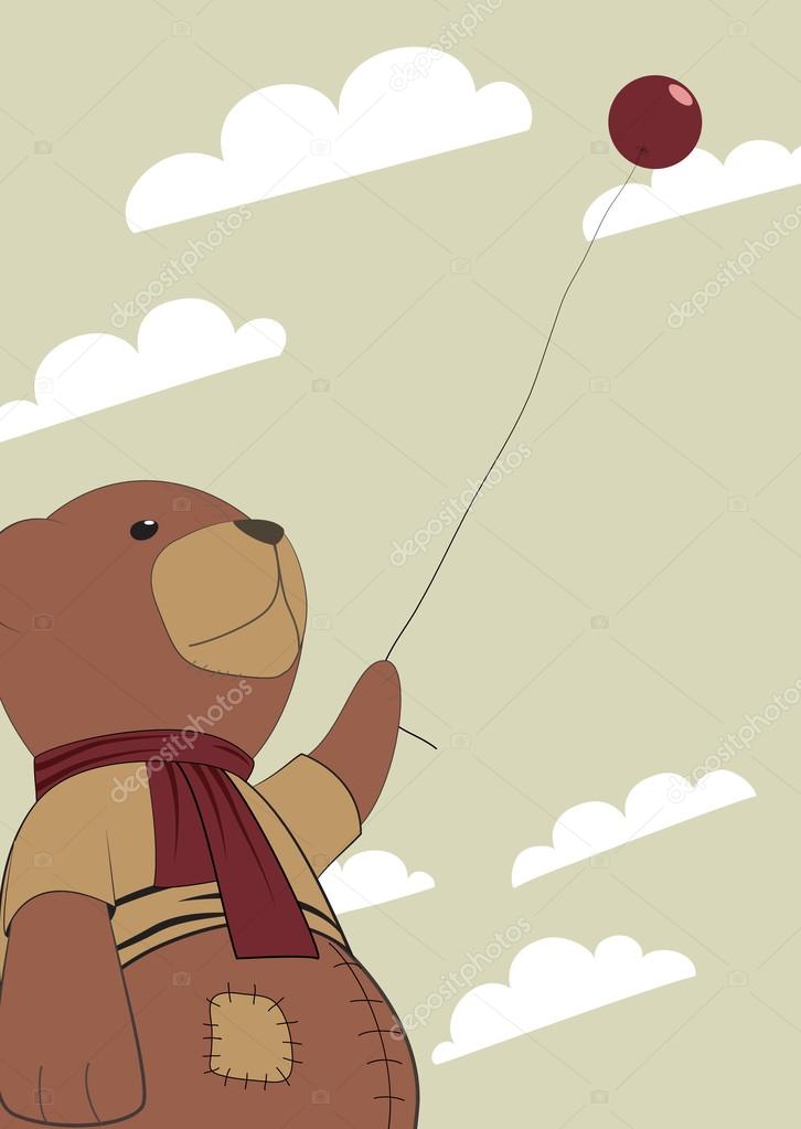 Teddy with a balloon