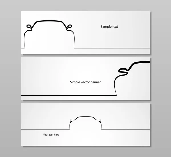 Conjunto de pancartas del coche — Vector de stock