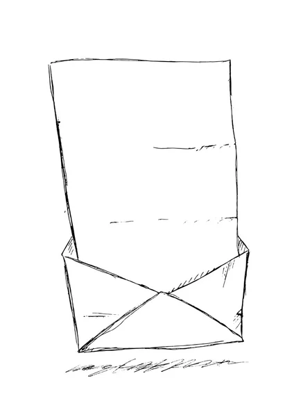 Hand drawn envelope — Stock Vector