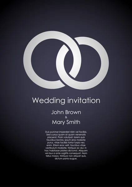 Invitation de mariage — Image vectorielle