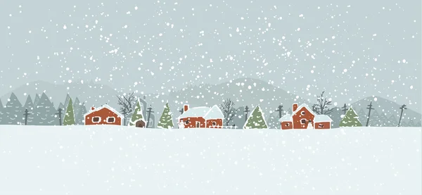 Winter in the town Stock Vector