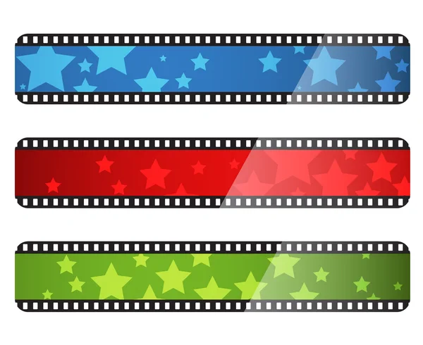 Banderas de cine — Vector de stock