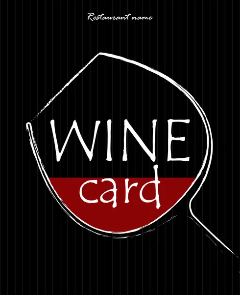 Wine card — Stock Vector