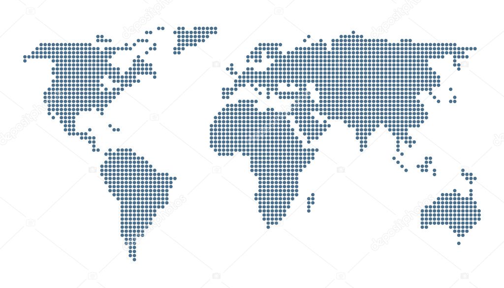 Dotted world map