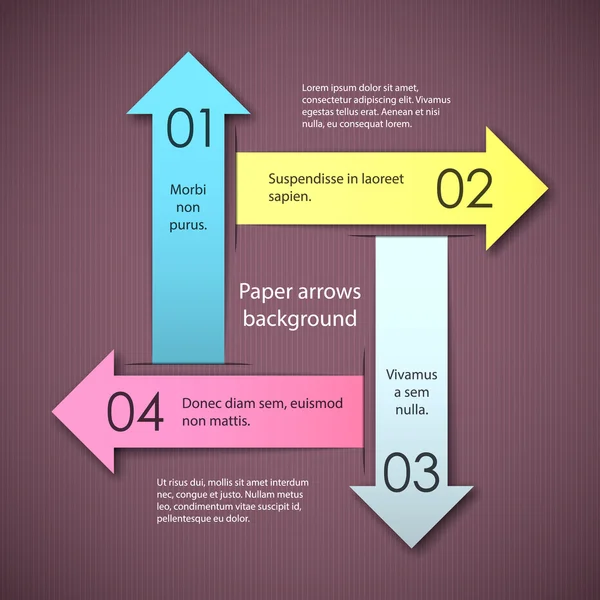 Paper pijlen achtergrond — Stockvector