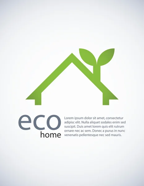 Eco casa — Vector de stock