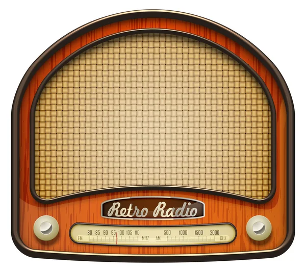 Vecchia radio — Vettoriale Stock