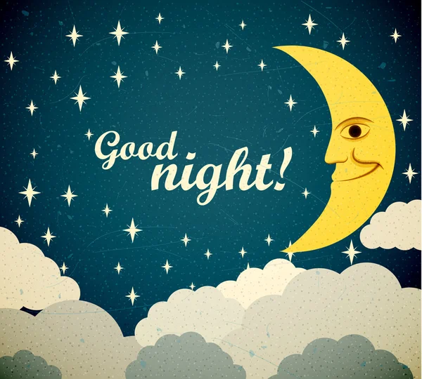 Buenas noches. — Vector de stock