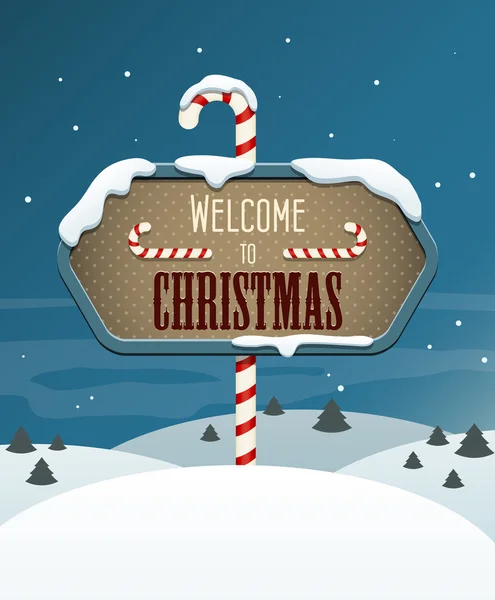 Välkommen till jul — Stock vektor