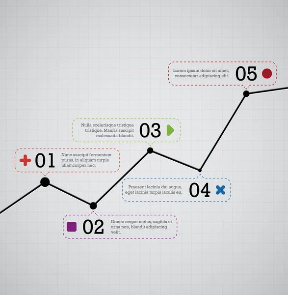 Grafico crescente — Vettoriale Stock