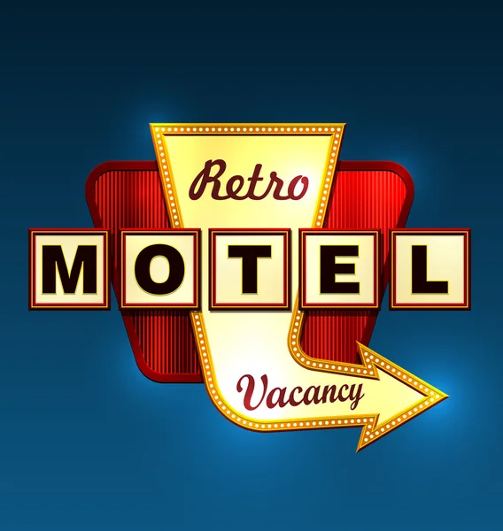 Motel bord — Stockvector