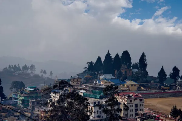 Bombi India February 2016 Densely Populated Quarter City Surrounded Misty — Stock Photo, Image