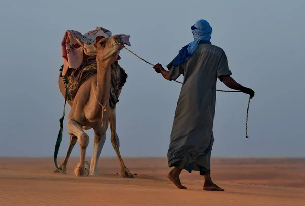 Shingetti Mauritania October 2021 Lonely Moor National Dress Leads Loaded — Foto Stock