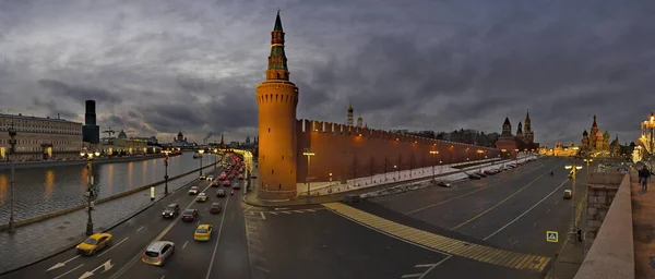 Moscow Russia December 2020 View Evening New Year Eve Illumination — Foto Stock