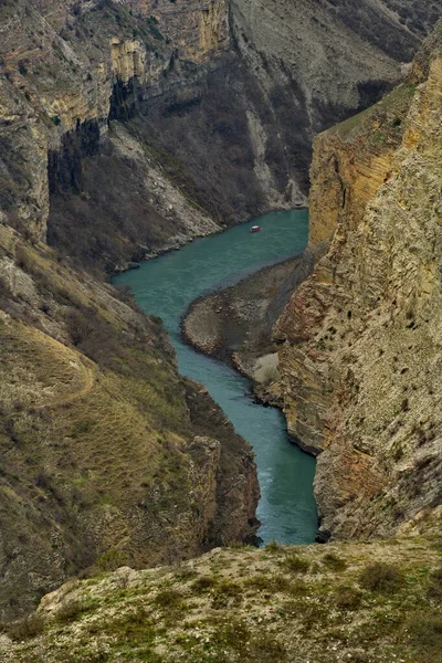 Ρωσία Βορειοανατολικός Καύκασος Δημοκρατία Του Νταγκεστάν Ένα Θραύσμα Του Ποταμού — Φωτογραφία Αρχείου