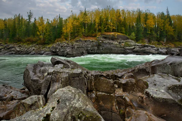 Russia Eastern Sayans Krasnoyarsk Territory Bizarre Rocks Uninhabited Tributaries Kazyr — Stock Photo, Image