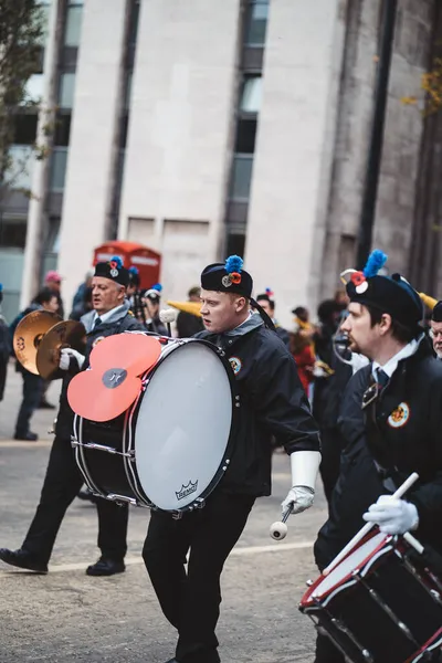 Londres Reino Unido 2021 Bugles Drums Stedfast Association Lord Mayor — Foto de Stock