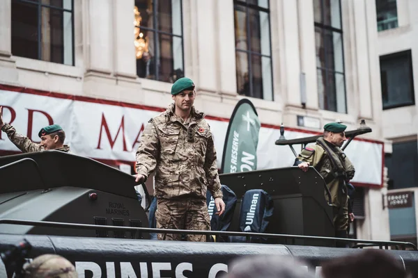 Лондон Великобритания 2021 Royal Navy Marine Corps Lord Mayor London — стоковое фото