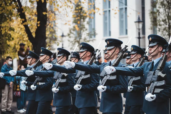 Λονδίνο Ηνωμένο Βασίλειο 2021 Queens Colour Squadron Royal Air Force — Φωτογραφία Αρχείου