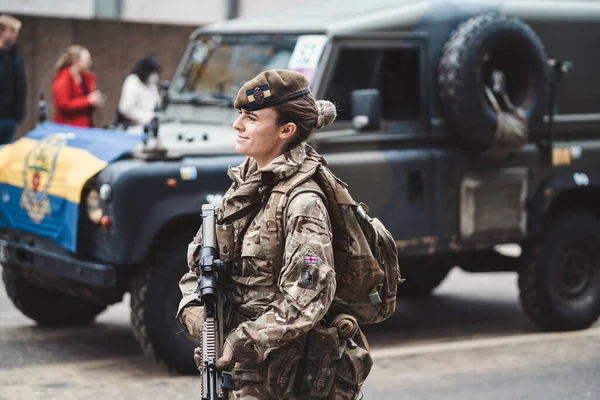 Лондон Великобритания 2021 Армейский Резерв Батальона Параде Лорда Мэра Лондона — стоковое фото