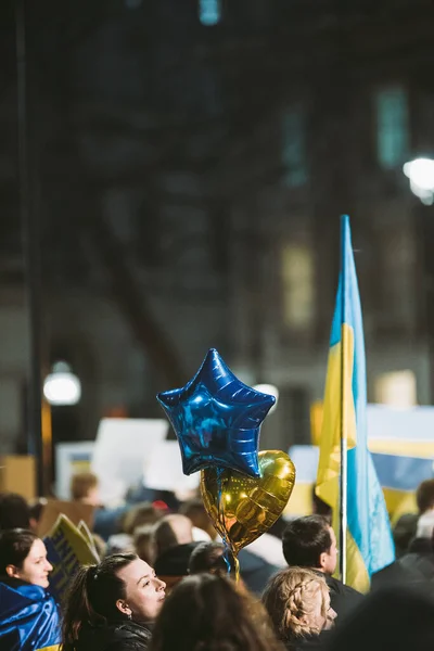 Downing Street London Egyesült Királyság 2022 Ukrán Nép Tiltakozik Ezrek — Stock Fotó