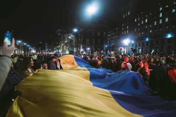 Hükümet Londra 124 Ngiltere 2022 Ukrayna Halkı Protesto Ediyor Binlercesi — Stok fotoğraf