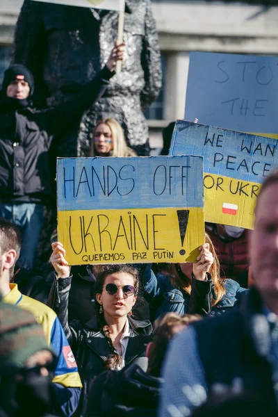 Downing Street Londres Xouk 2022 Manifestation Populaire Ukrainienne Des Milliers — Photo