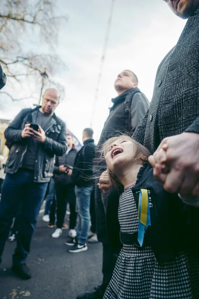 Downing Street Londres Xouk 2022 Manifestation Populaire Ukrainienne Des Milliers — Photo