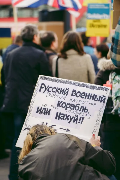 Downing Street London 2022 Ukrainian People Protest Thousands Gather Demand — ストック写真