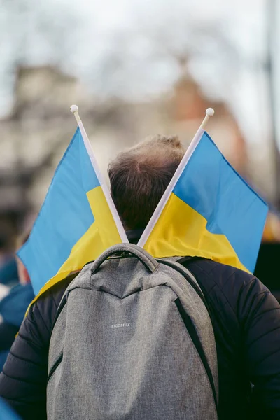 Hükümetin Londra Nın 124 Ngiltere 2022 Ukrayna Halkı Protesto Ediyor — Stok fotoğraf
