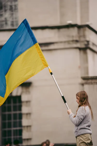 Downing Street London Egyesült Királyság 2022 Ukrán Nép Tiltakozik Ezrek — Stock Fotó