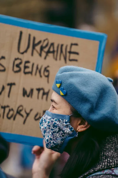 Downing Street Londres Xouk 2022 Manifestation Populaire Ukrainienne Des Milliers — Photo