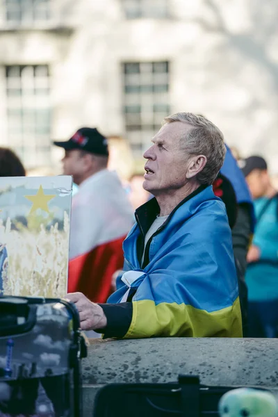 Downing Street Londres Xouk 2022 Manifestation Populaire Ukrainienne Des Milliers — Photo