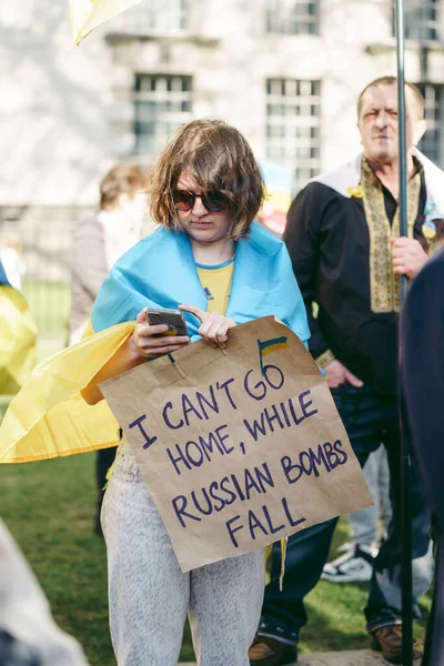 Downing Street Londres Xouk 2022 Manifestation Populaire Ukrainienne Des Milliers — Photo