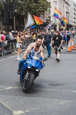 London / UK - 02/07/2022: Gay Bikers Motorcycle Club celebrating London LGBTQ Pride Parade
