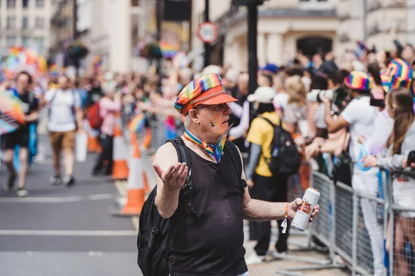 London 2022 Camden People Flags Banners Celebrating London Lgbtq Pride — Stock Photo, Image