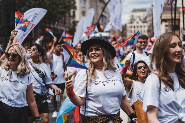 London 2022 Independent Employees Flags Banners Celebrating London Lgbtq Pride — Stockfoto