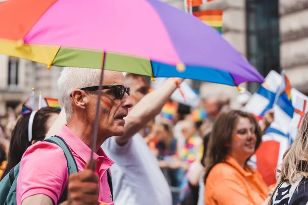 London 2022 Nordic Embassies Flags Banners Celebrating London Lgbtq Pride — Foto de Stock