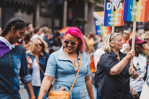 Лондон Великобритания 2022 Diva Magazine Flags Banners Celebrating London Lgbtq — стоковое фото