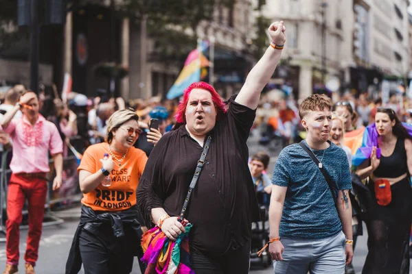 Londra Regno Unito 2022 Persone Con Bandiere Striscioni Che Celebrano — Foto Stock