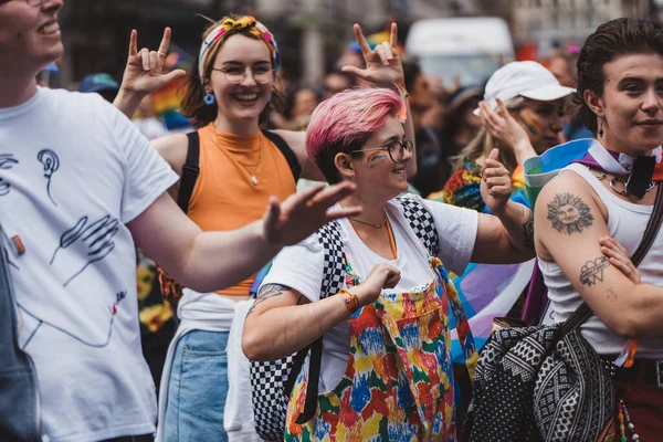 London 2022 Deaf Rainbow Flags Banners Celebrating London Lgbtq Pride — Zdjęcie stockowe