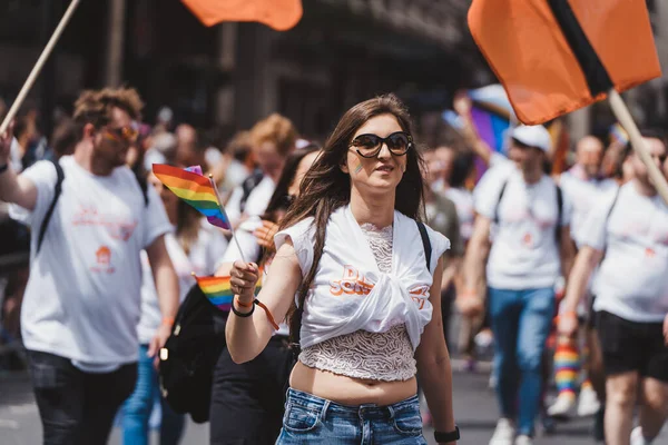 London 2022 Just Eat Flags Banners Celebrating London Lgbtq Pride — Stock fotografie