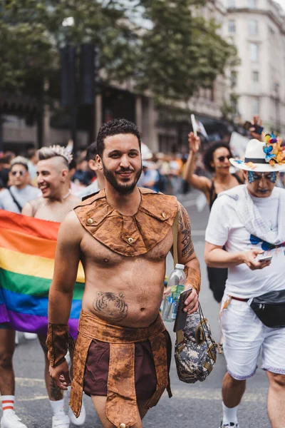 London 2022 People Flags Banners Celebrating London Lgbtq Pride Parade — Zdjęcie stockowe